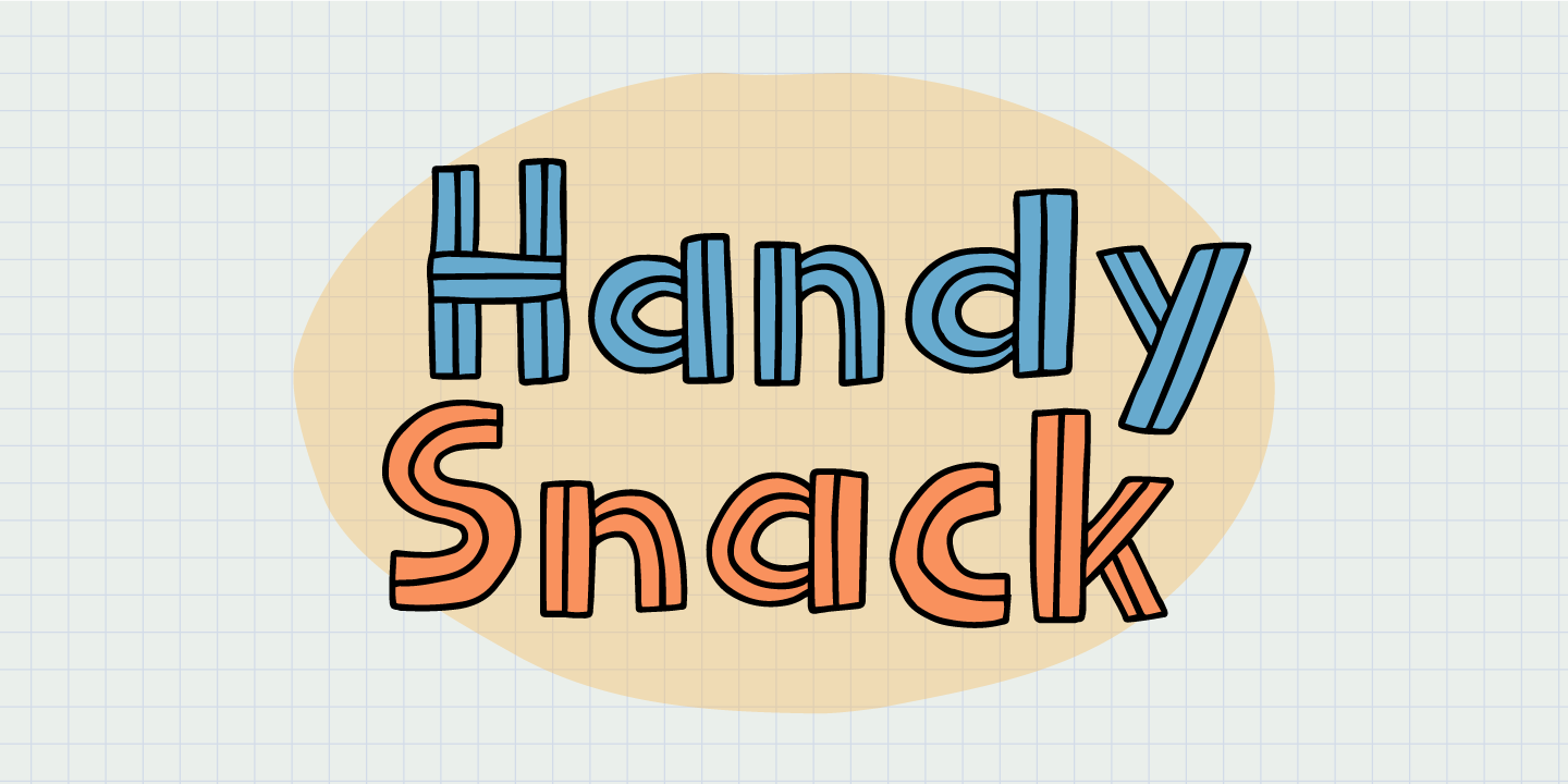 Пример шрифта Handy Snack